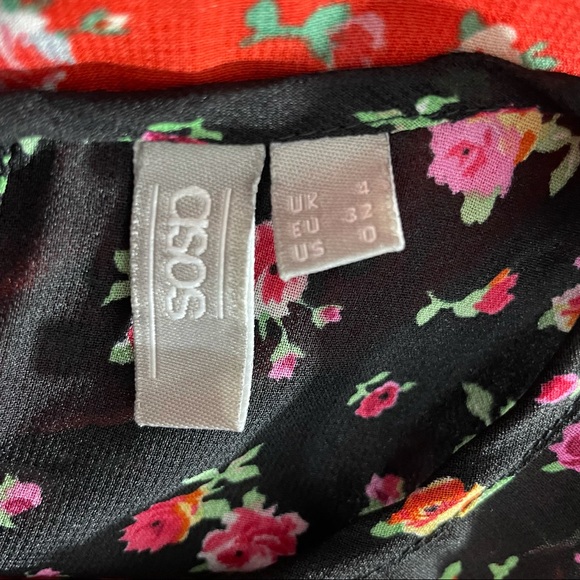 🍁 ASOS mix and match floral tiered ruffle swing top - Picture 11 of 11